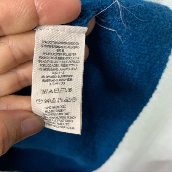 Free People teal cowl neck strawberry fields sweater‎ size medium - Picture 5 of 7